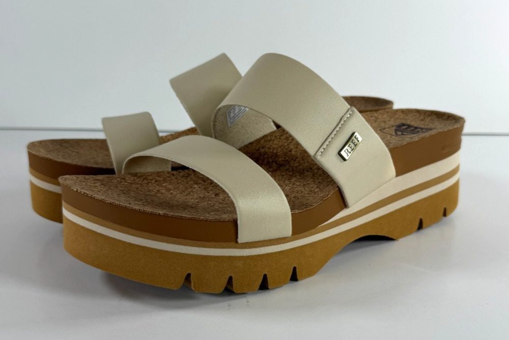 REEF Cushion Vista Higher Platform Sandals Women's 10 Vintage Tan NWT